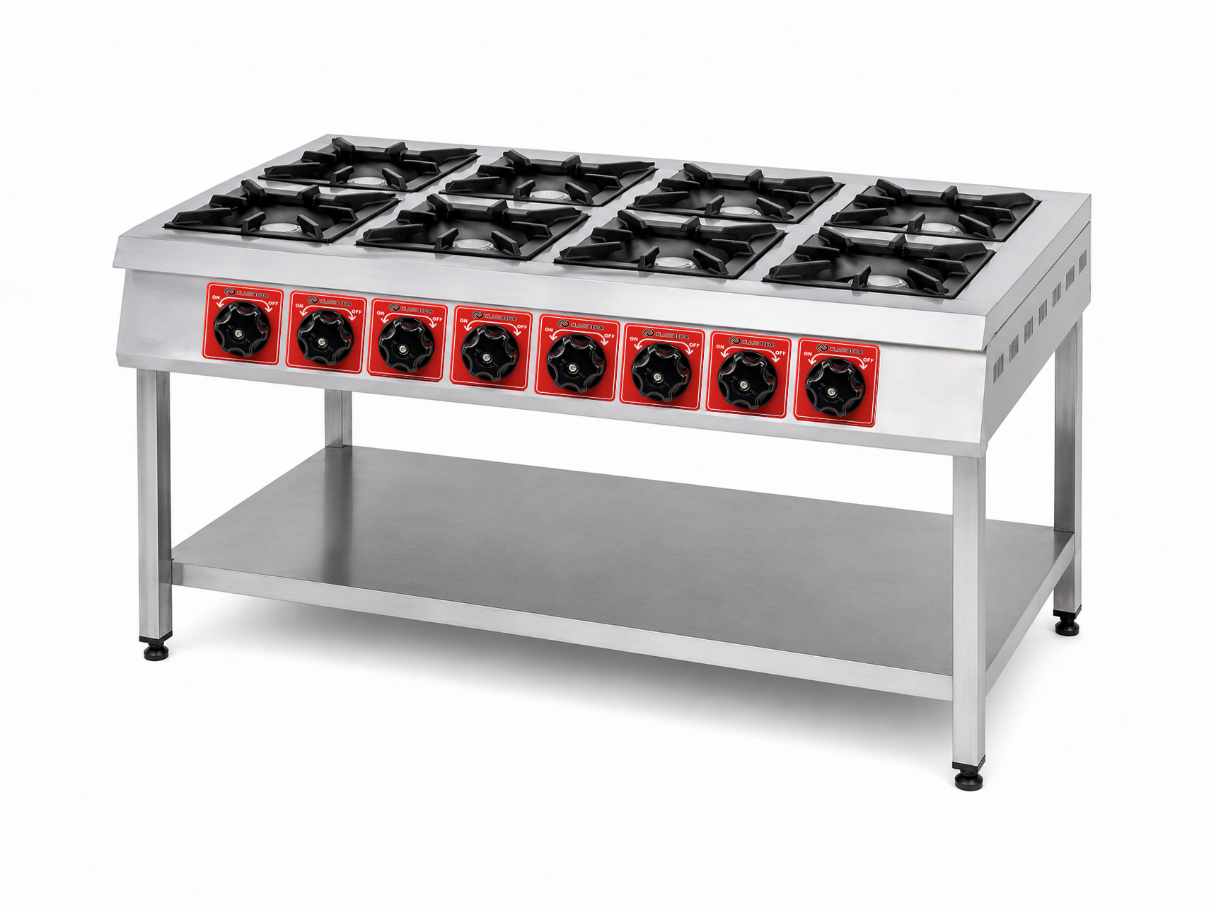 Cooker with shelf 8 Burner