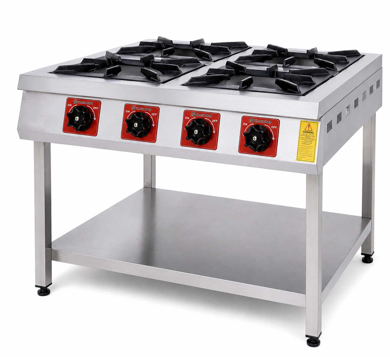 Cooker with shelf 4 Burner