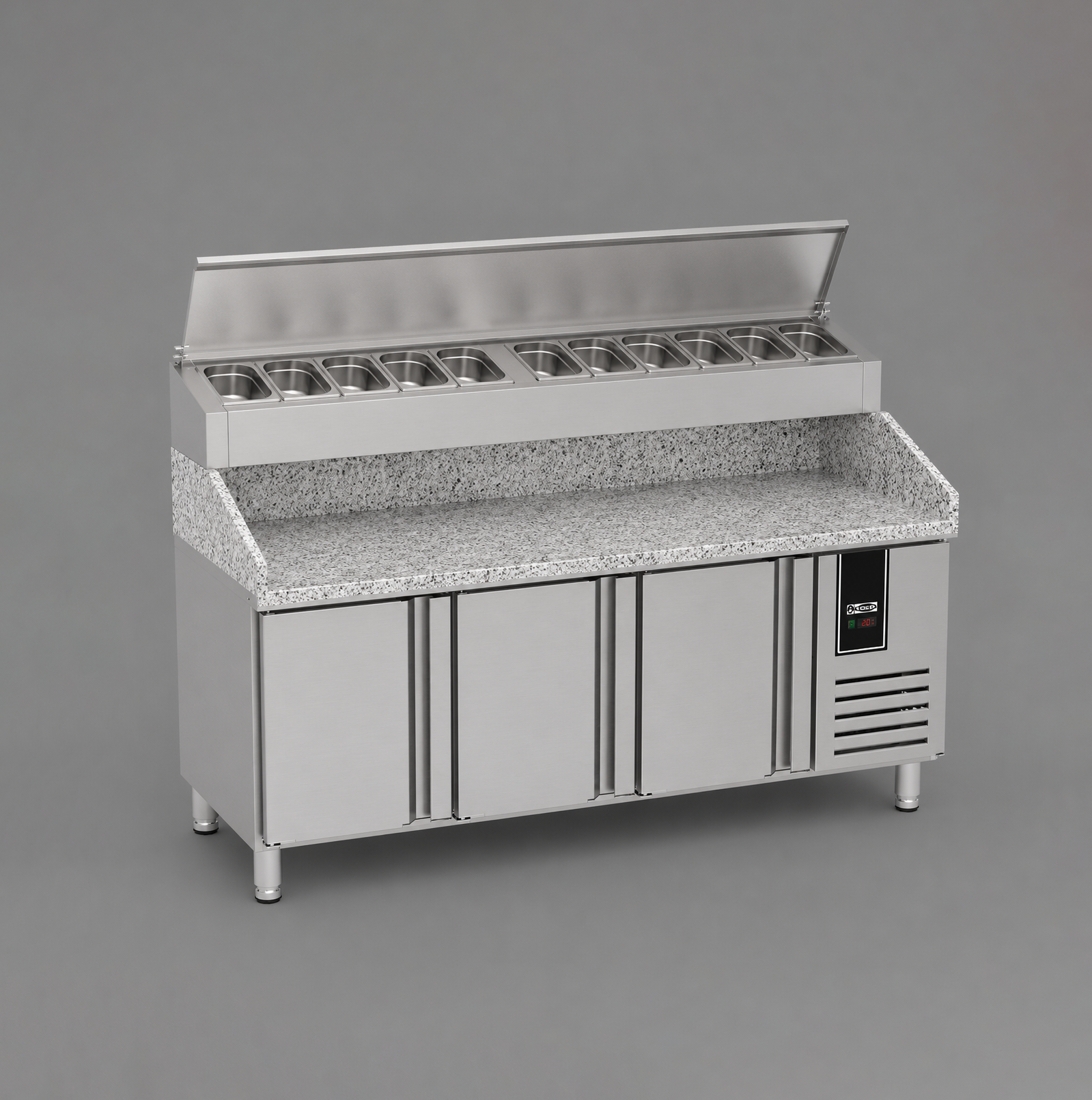 DOUGH PREPARITION REFRIGERATOR WITH GRANITE TOP