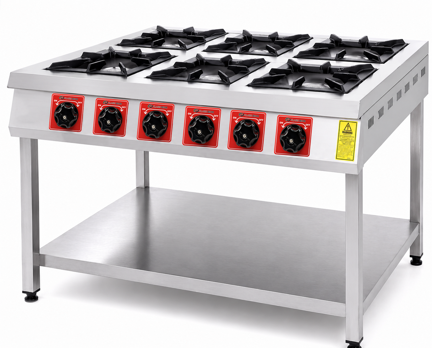 Cooker with shelf 6 Burner