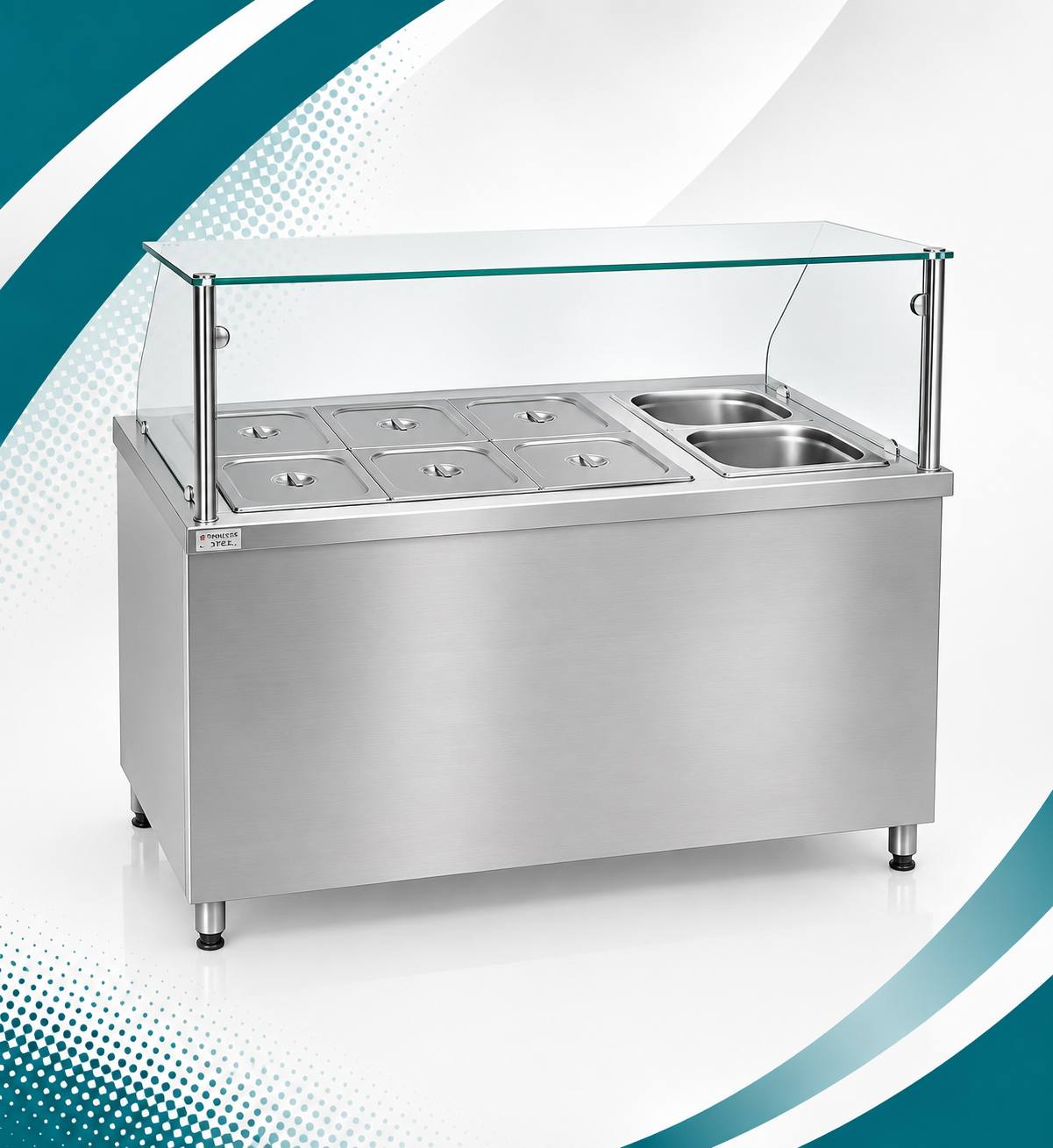 Hot Service Unit with Stand + Shelf