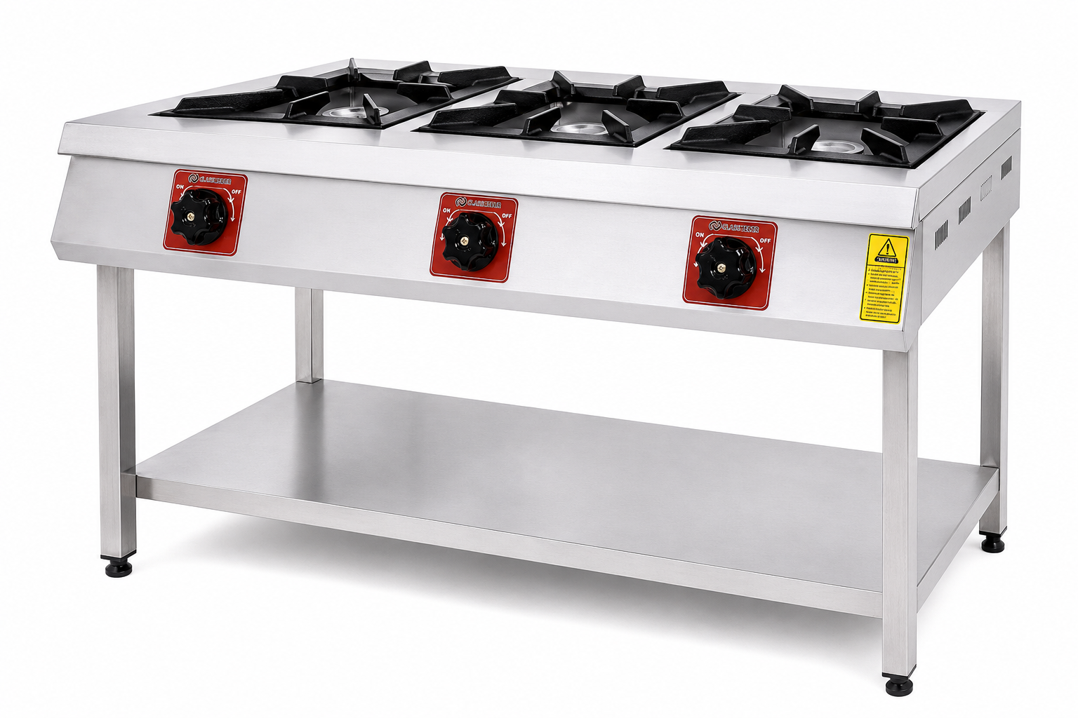 Cooker with shelf 3 Burner