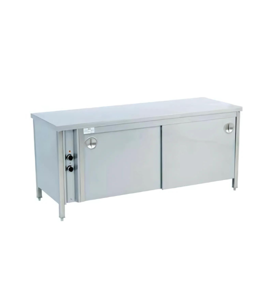 Service Table with Hot Cabinet