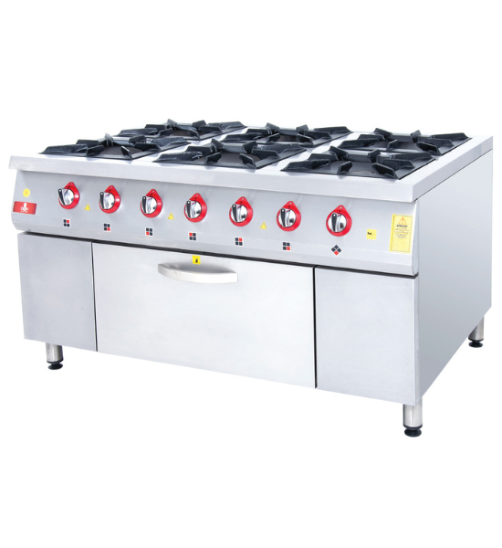 Cooker with Oven 6 Burner