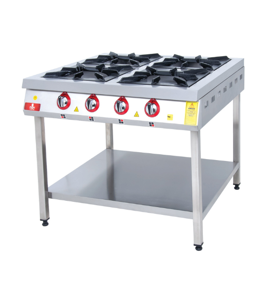 Cooker with shelf 4 Burner