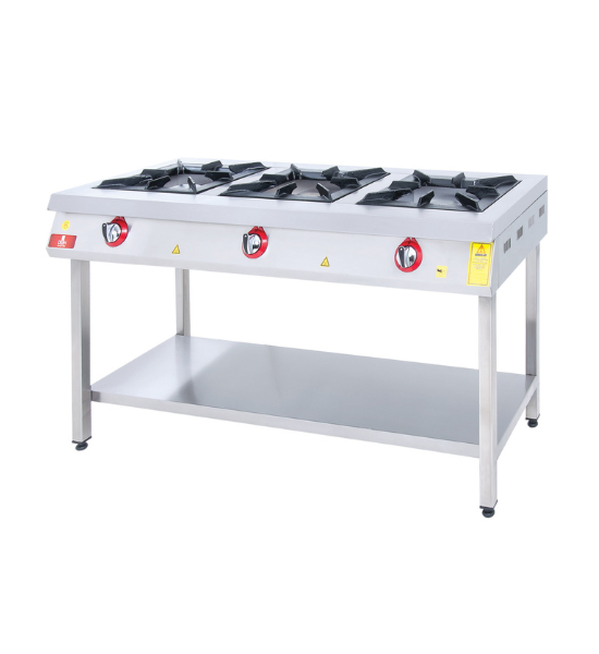 Cooker with shelf 3 Burner