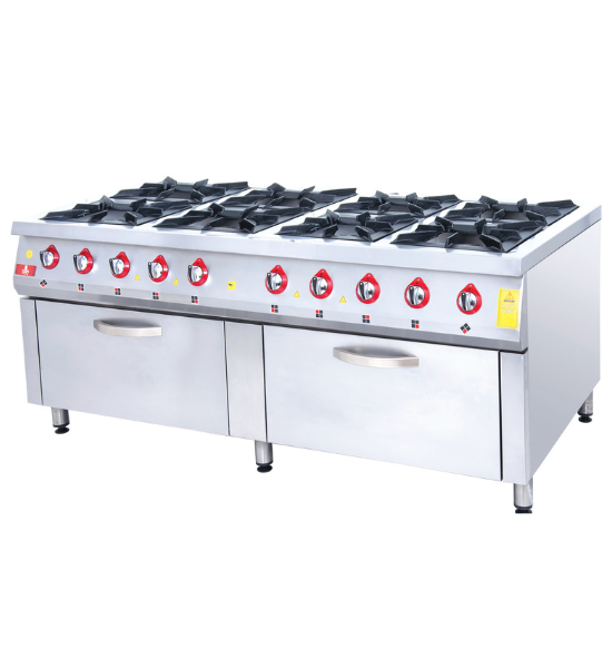 Cooker with Oven 8 Burner