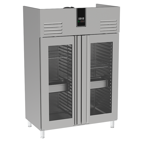 UPRİGHT REFRİGERATOR WİTH DOUBLE GLASS DOORS
